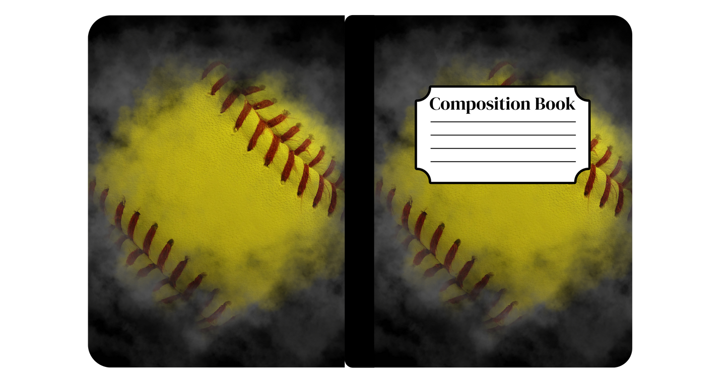Softball Smoke Notebook Cover