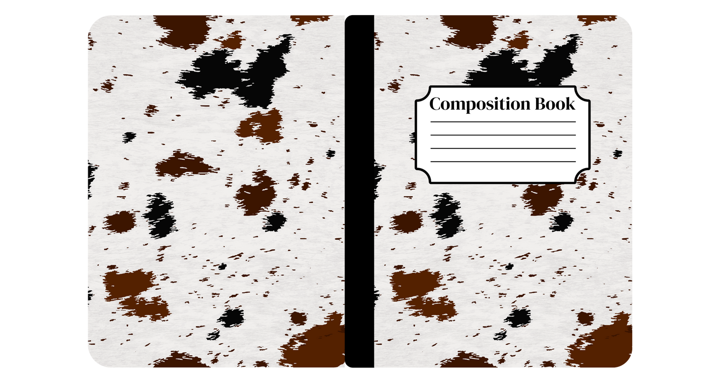 Cowhide Print Notebook Cover