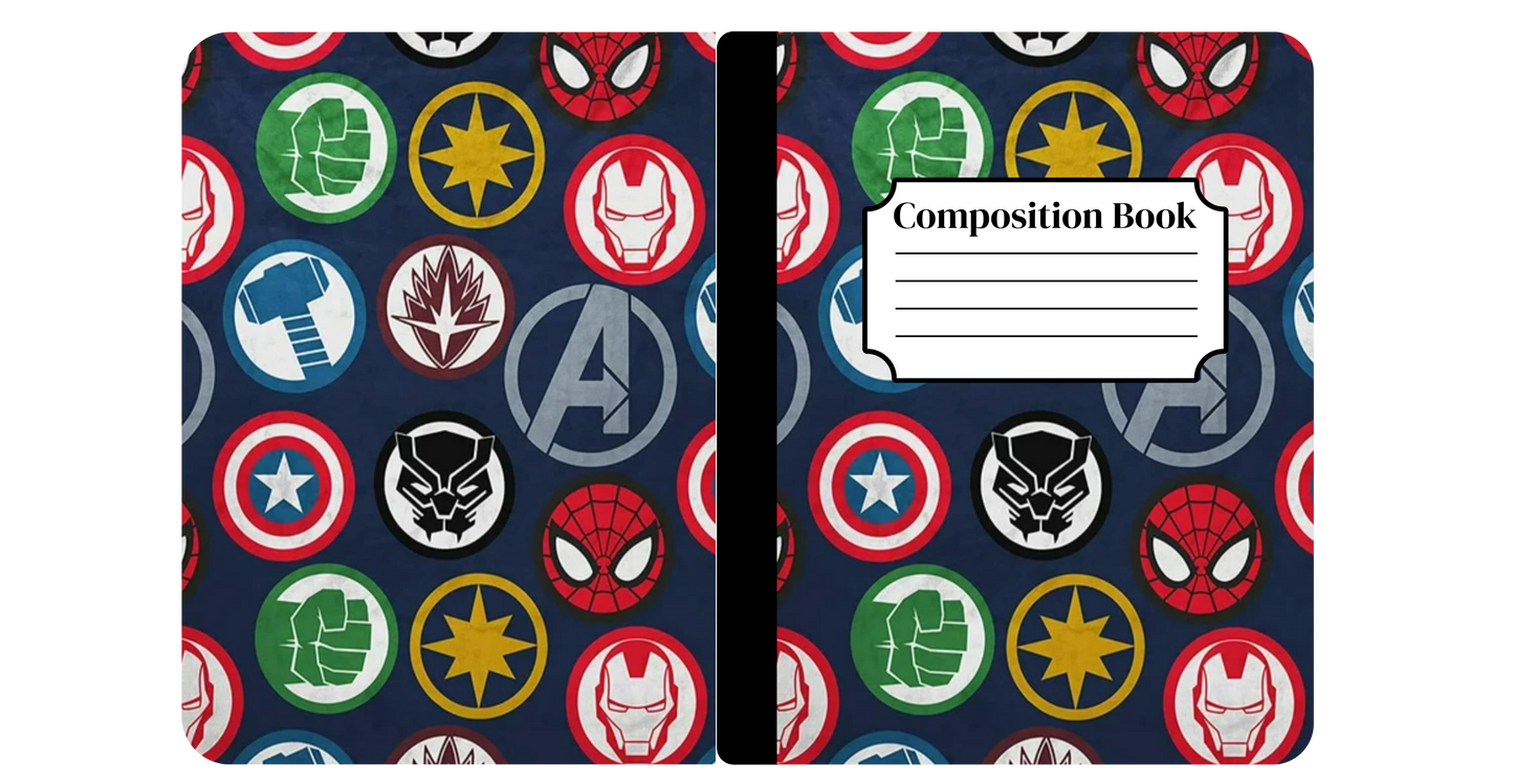 Superhero Icons Notebook Cover