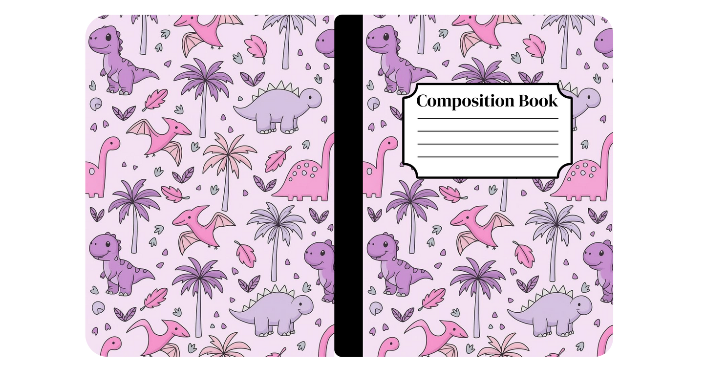 Pastel Dinosaur Friends Notebook Cover