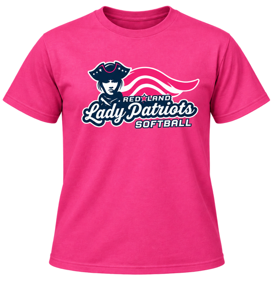 Red Land Lady Patriots Pink Out Tee