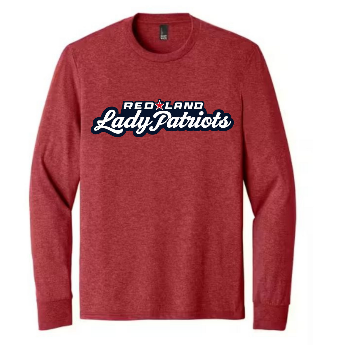 Red Land Lady Patriots Script Long Sleeve