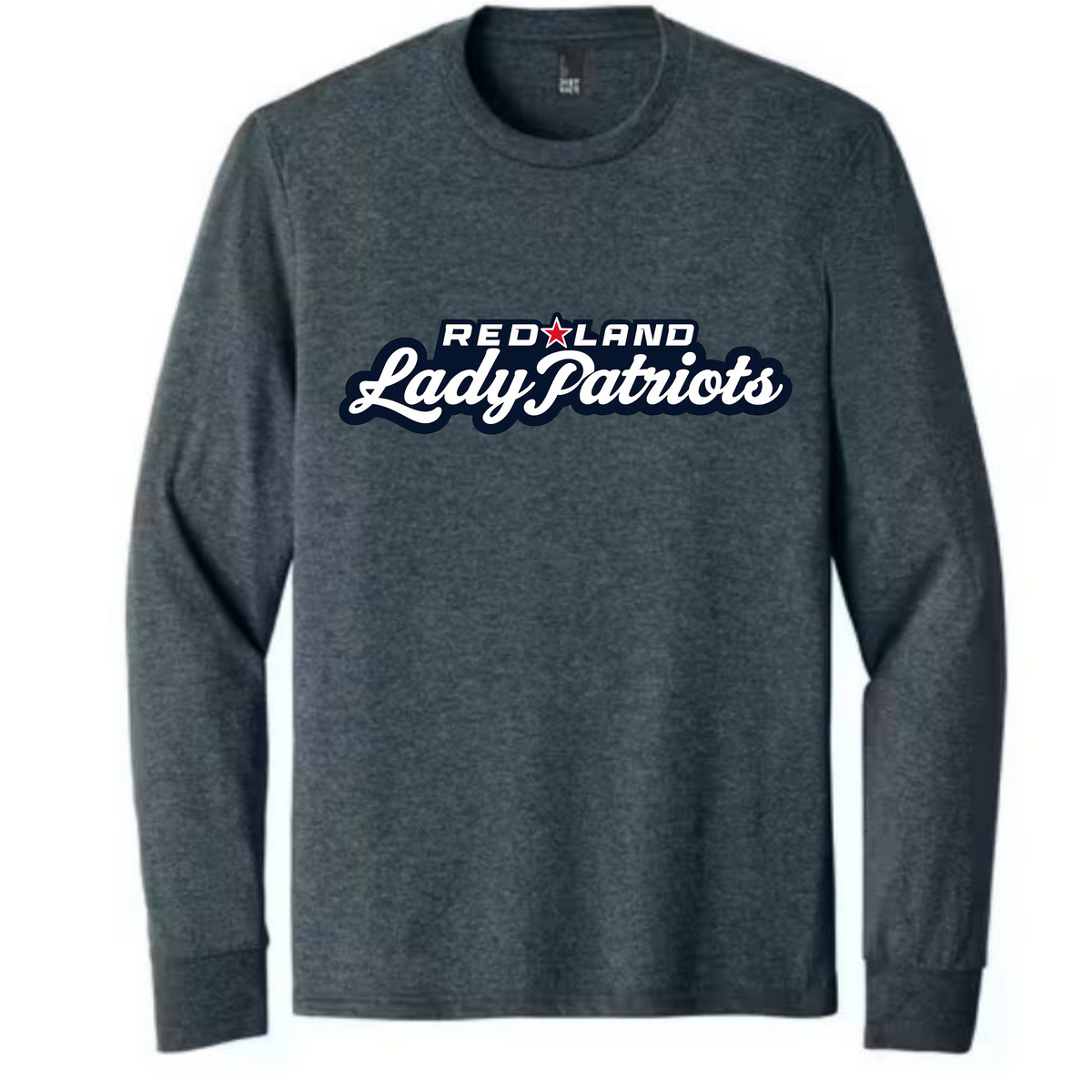 Red Land Lady Patriots Script Long Sleeve