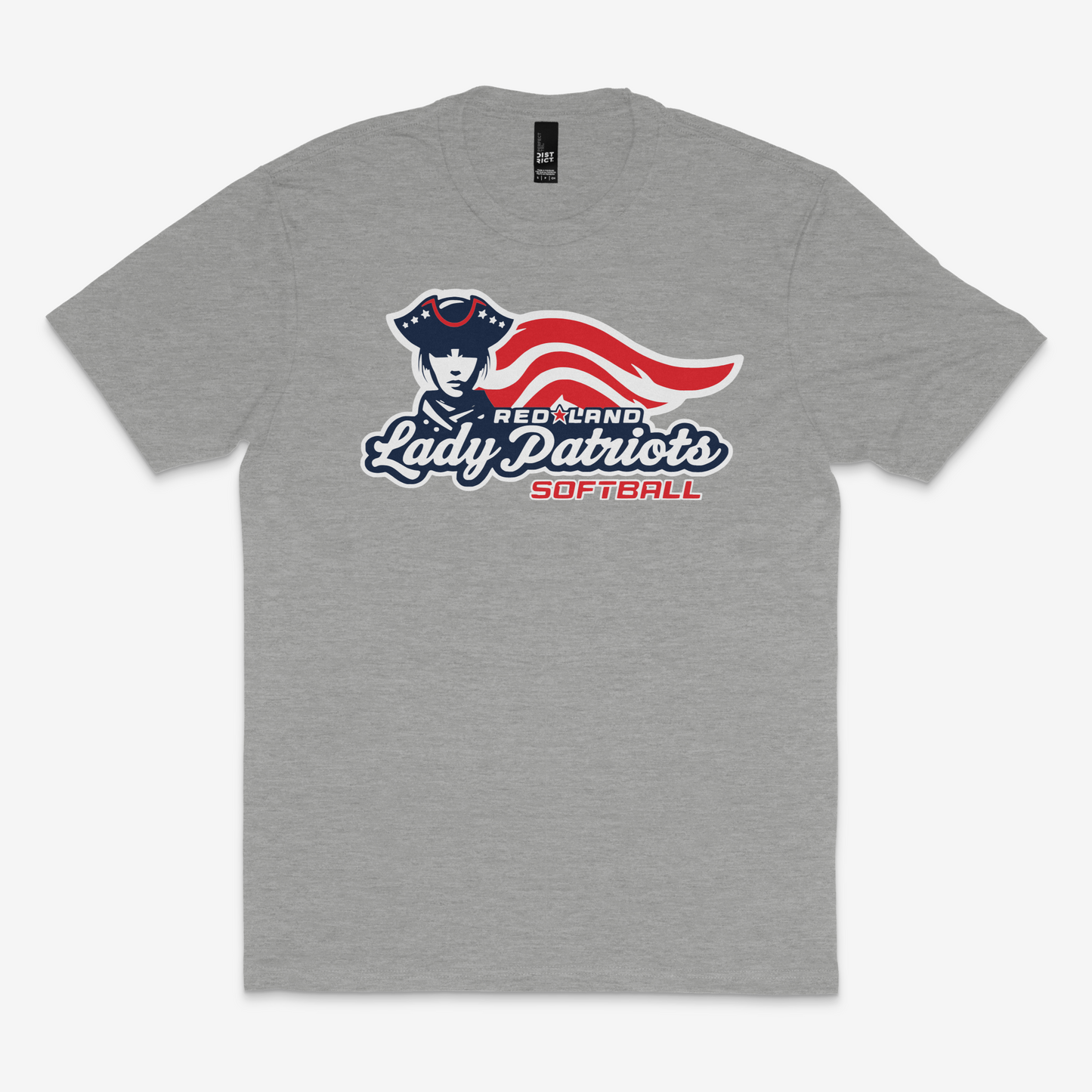 Red Land Lady Patriots Softball Logo Unisex Perfect Tri Tee