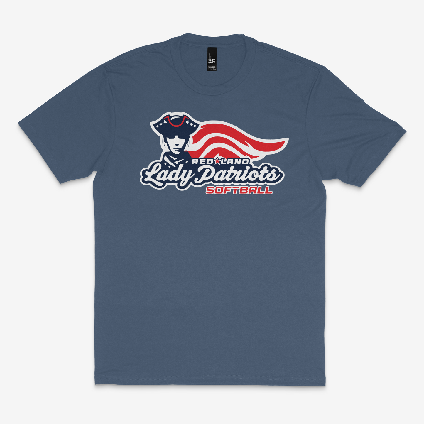 Red Land Lady Patriots Softball Logo Unisex Perfect Tri Tee