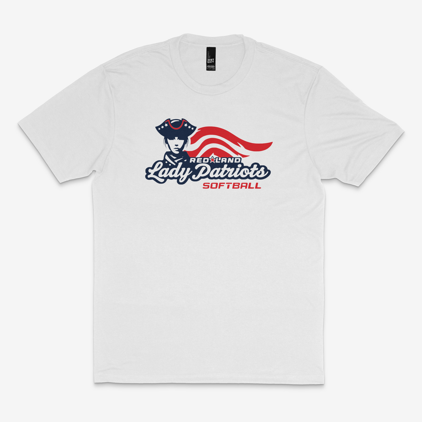 Red Land Lady Patriots Softball Logo Unisex Perfect Tri Tee