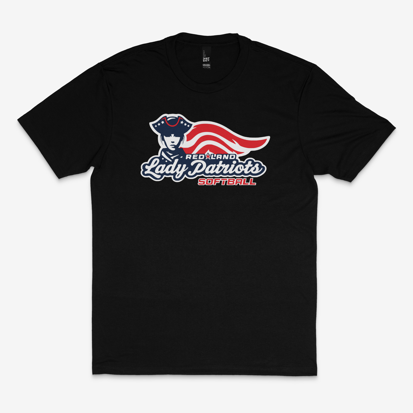 Red Land Lady Patriots Softball Logo Unisex Perfect Tri Tee