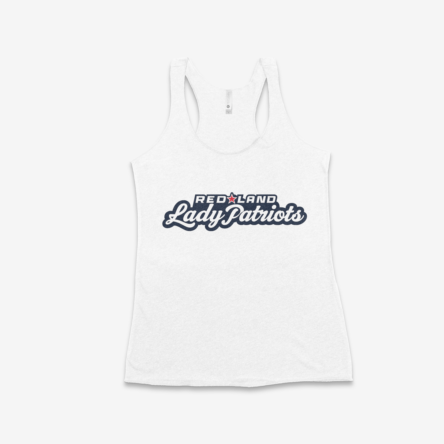 Red Land Lady Patriots Script Women's Racerback Tank