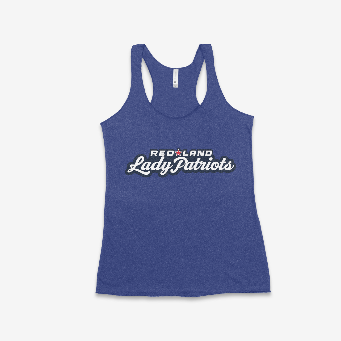 Red Land Lady Patriots Script Women's Racerback Tank