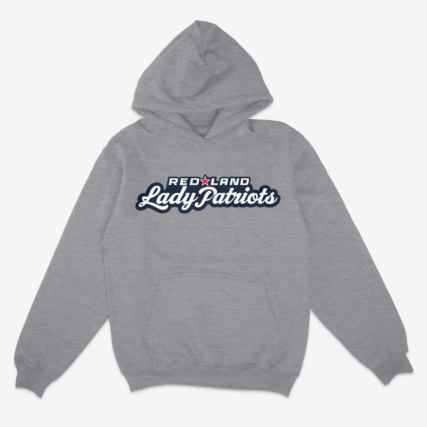 Red Land Lady Patriots Script Pullover Hoodie
