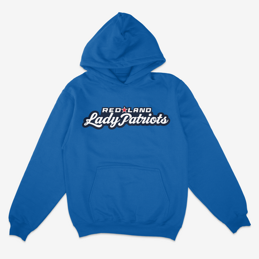 Red Land Lady Patriots Script Pullover Hoodie