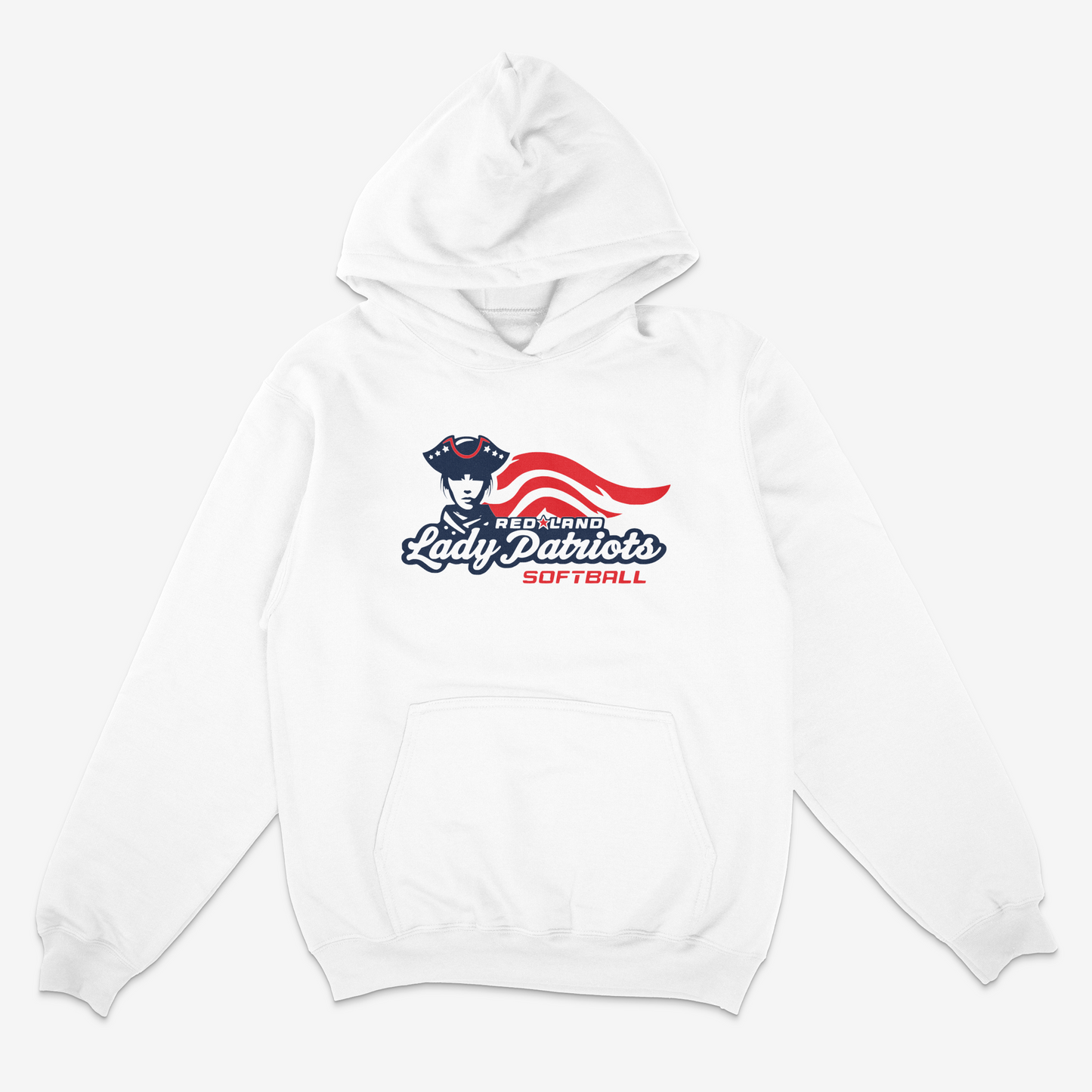 Red Land Lady Patriots Core Fleece Pullover Hoodie
