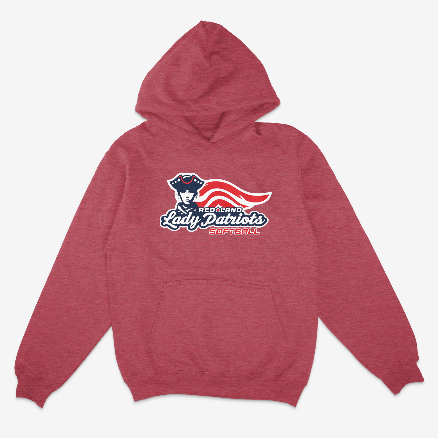 Red Land Lady Patriots Core Fleece Pullover Hoodie