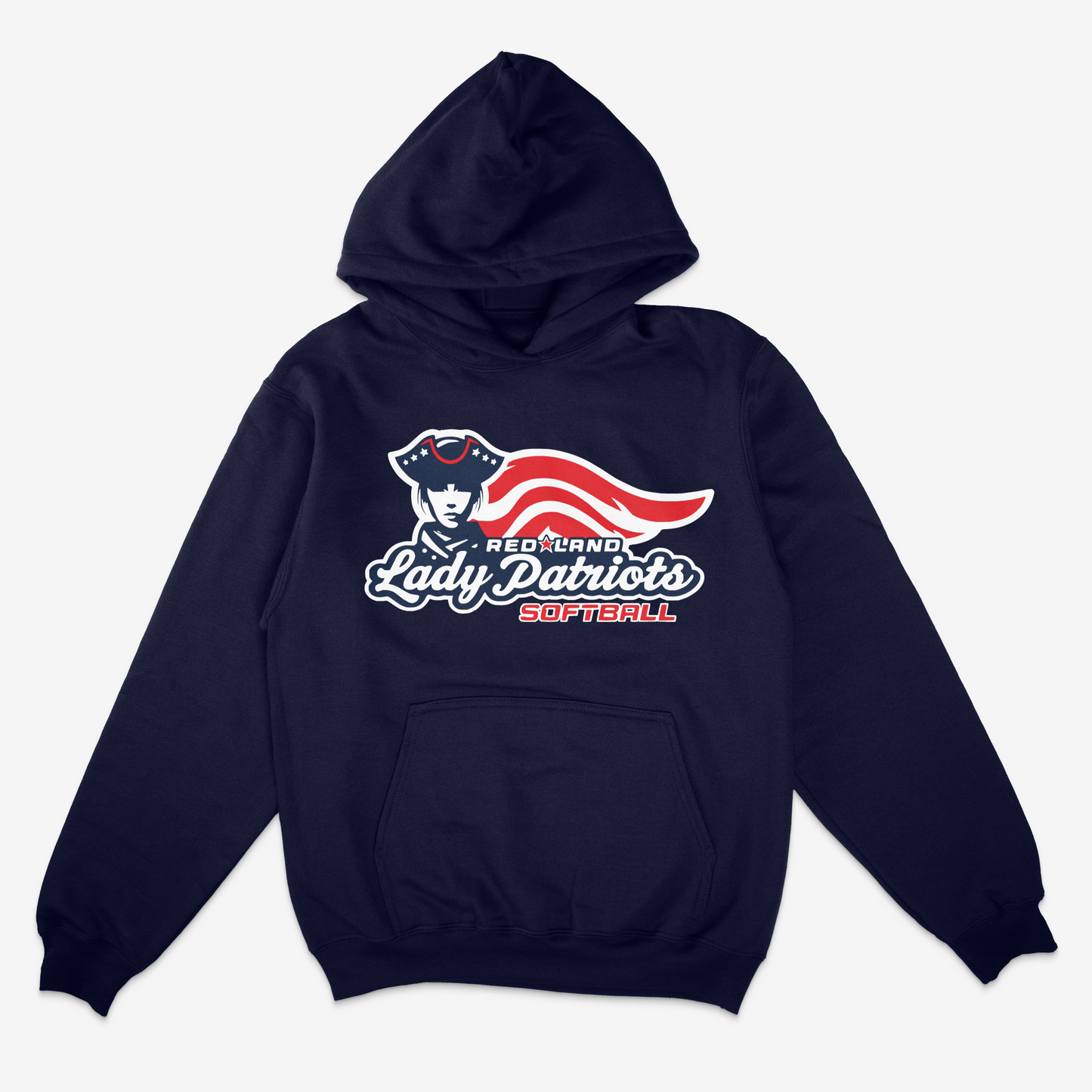 Red Land Lady Patriots Core Fleece Pullover Hoodie