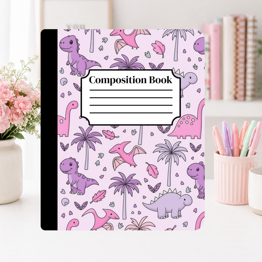 Pastel Dinosaur Friends Notebook Cover