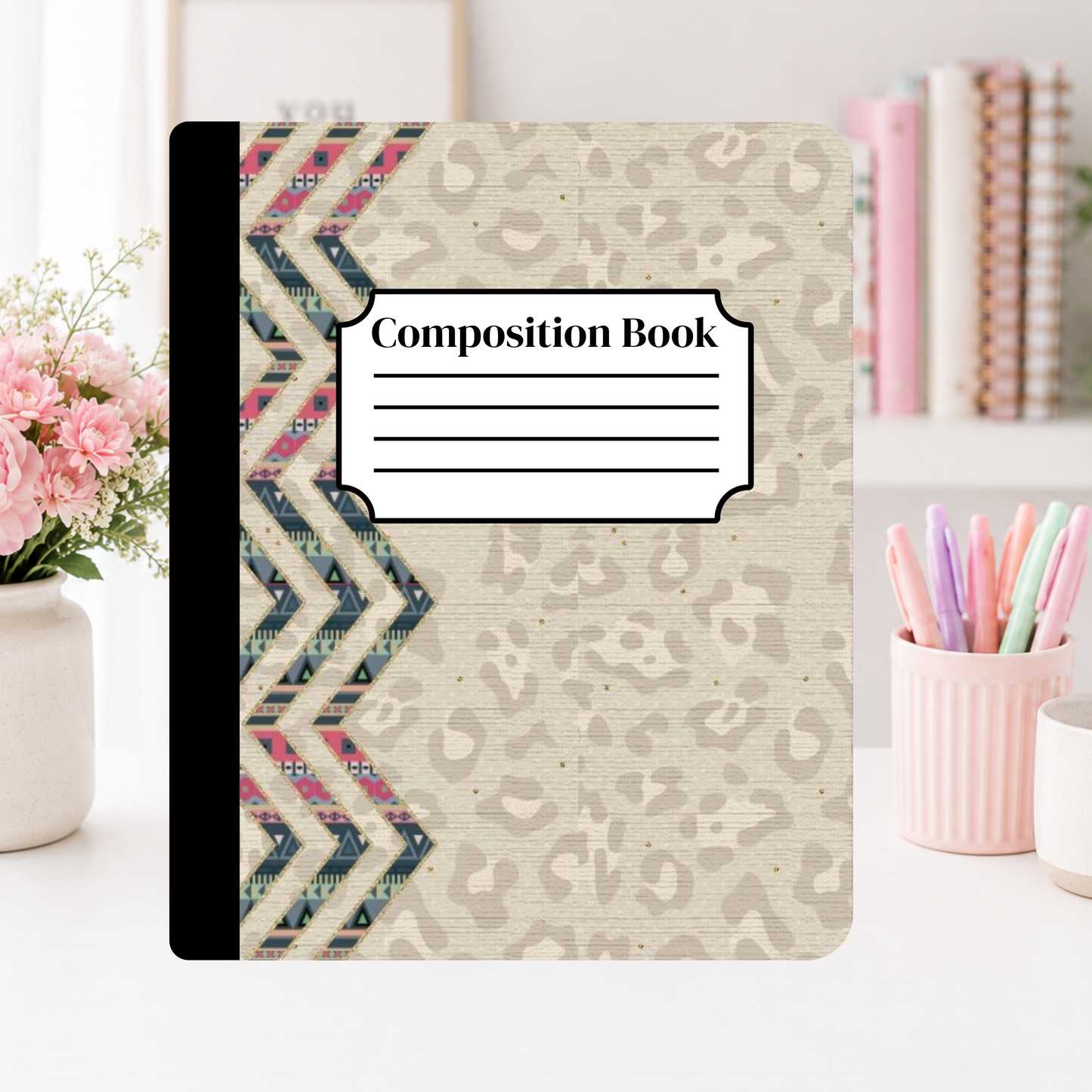Leopard Aztec Notebook Cover
