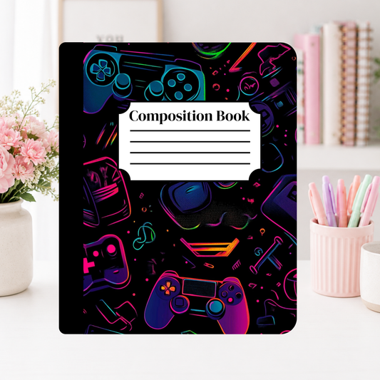 Neon Gaming Notebook Cover