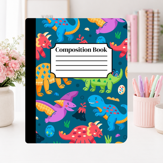 Cute Cartoon Dinosaurs Notebook Cover