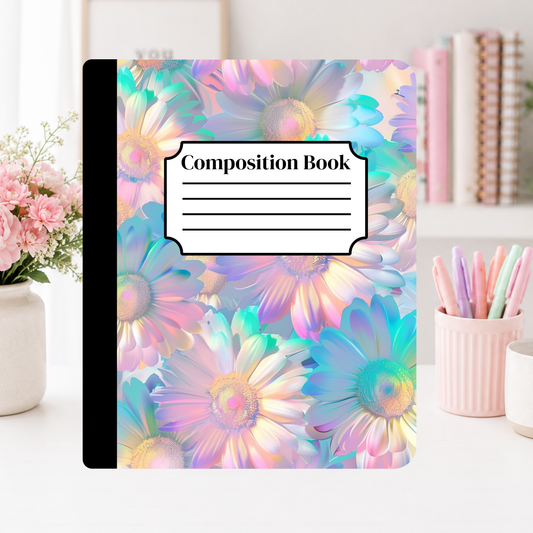 Pastel Daisy Notebook Cover