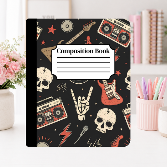 Vintage Rock & Roll Notebook Cover