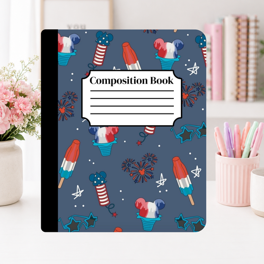 Patriotic Summer Fun Notebook Cover