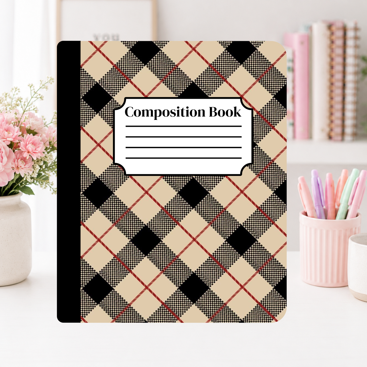 Classic Plaid Patterned Notebook Cover