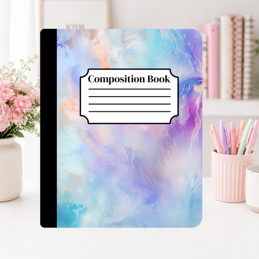 Pastel Marble Notebook Cover