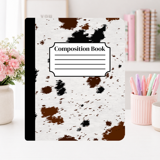 Cowhide Print Notebook Cover