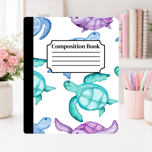 Watercolor Sea Turtles Notebook Cover
