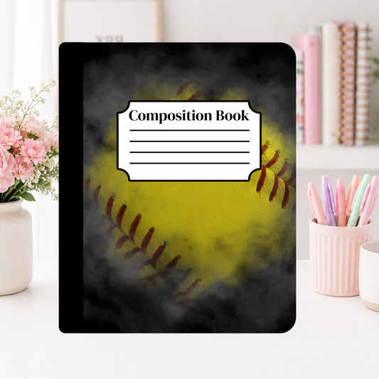 Softball Smoke Notebook Cover