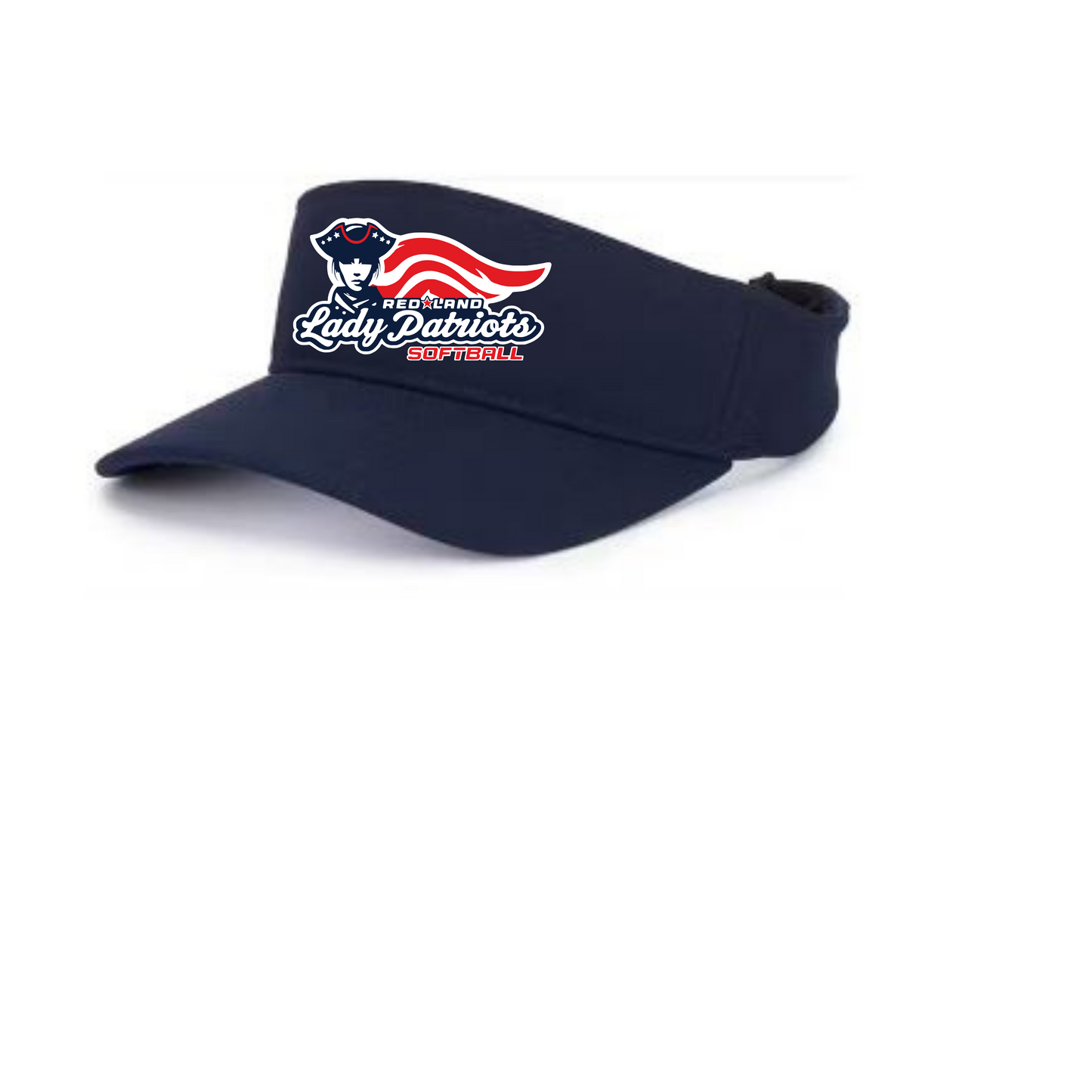 Red Land Lady Patriots Softball Logo Visor