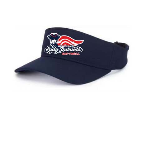 Red Land Lady Patriots Softball Logo Visor
