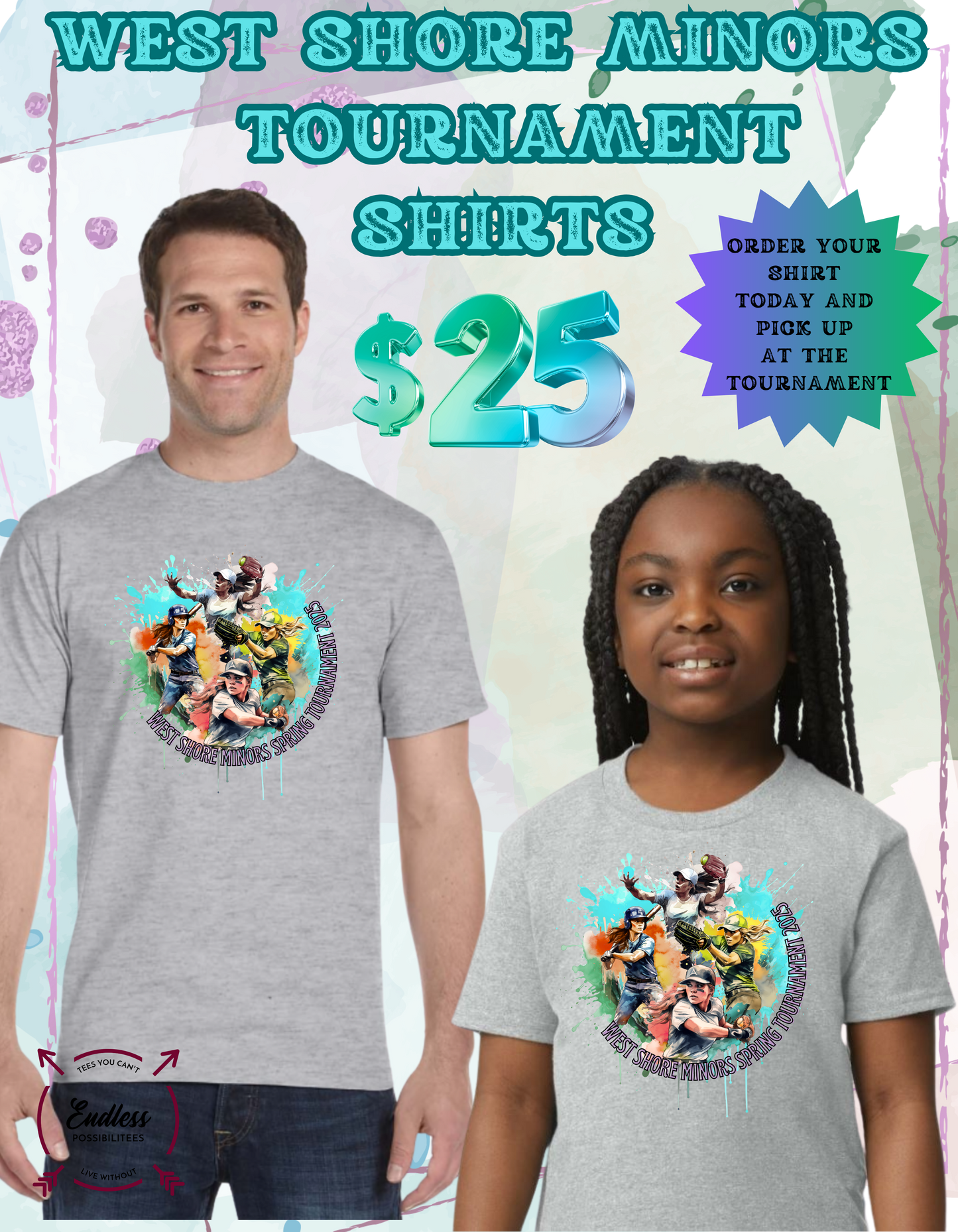 2025 West Shore Minors Softball Tournament Shirt