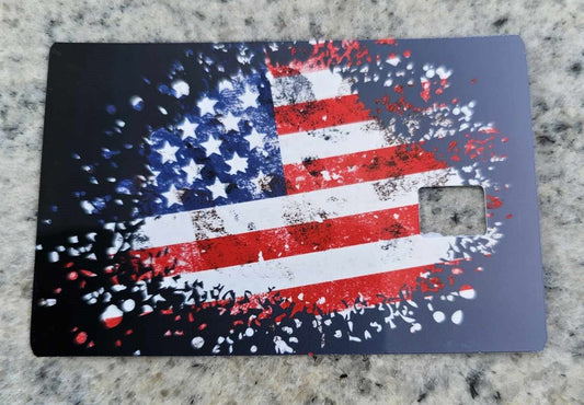Distressed American Flag Credit Card Skin