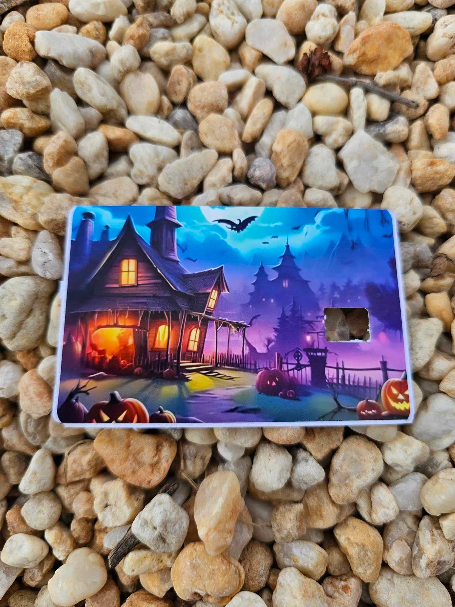Spooky Halloween Mansion Credit Card Skin