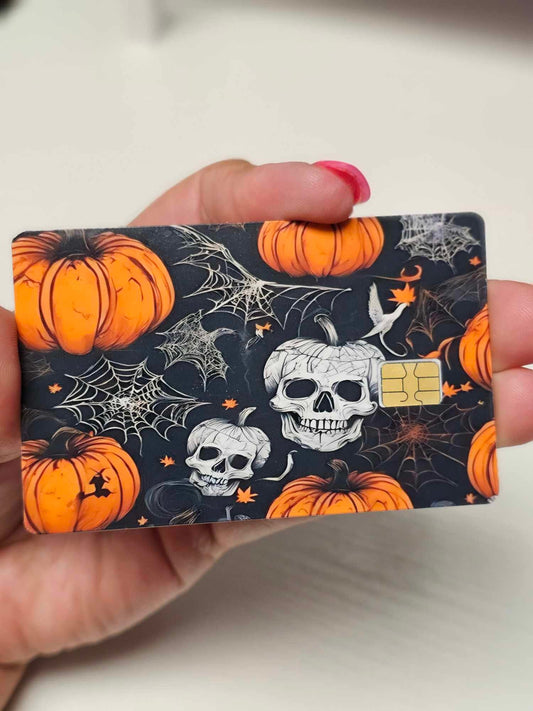 Skeletons and Pumpkins Credit Card Skin