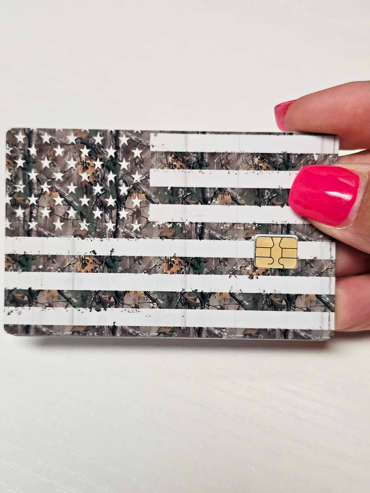 Camo American Flag Credit Card Skin
