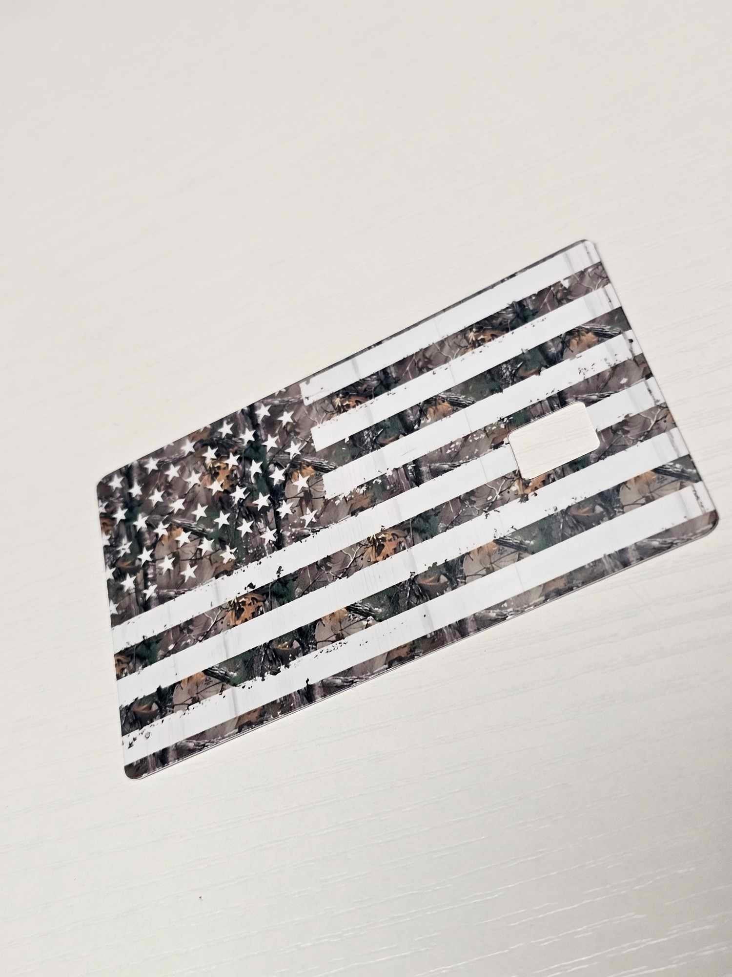 Camo American Flag Credit Card Skin