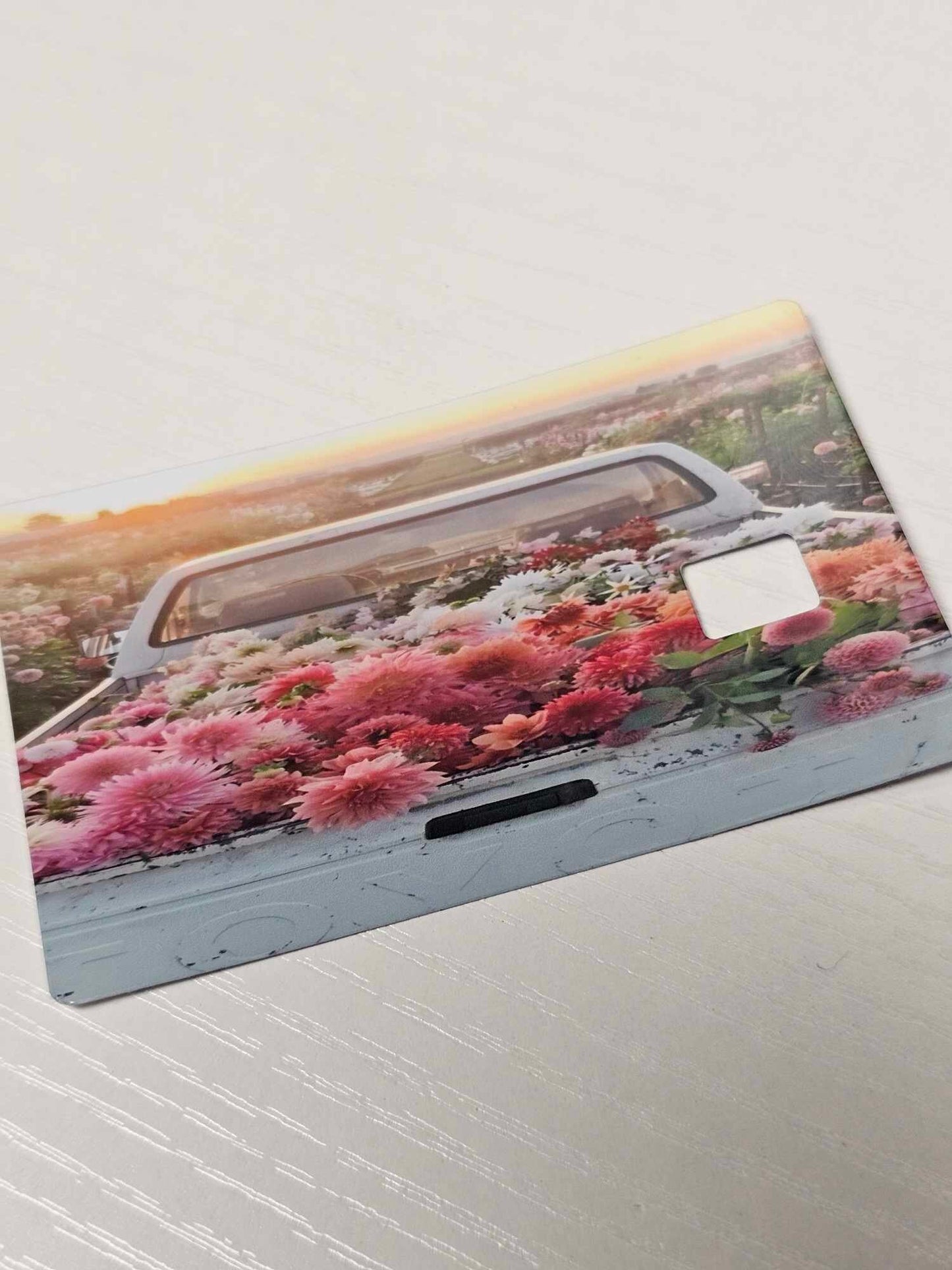 Truck Bed of Flowers Credit Card Skin