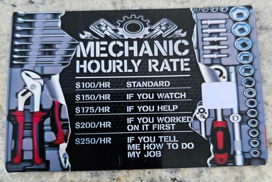 Mechanic Hourly Rate Credit Card Skin