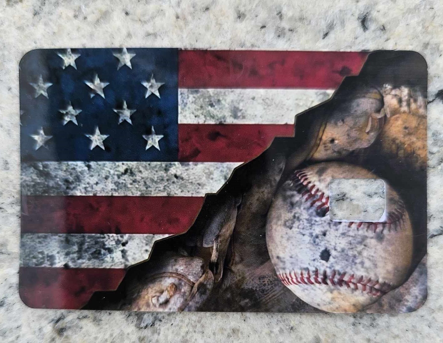 Rustic Baseball Credit Card Skin