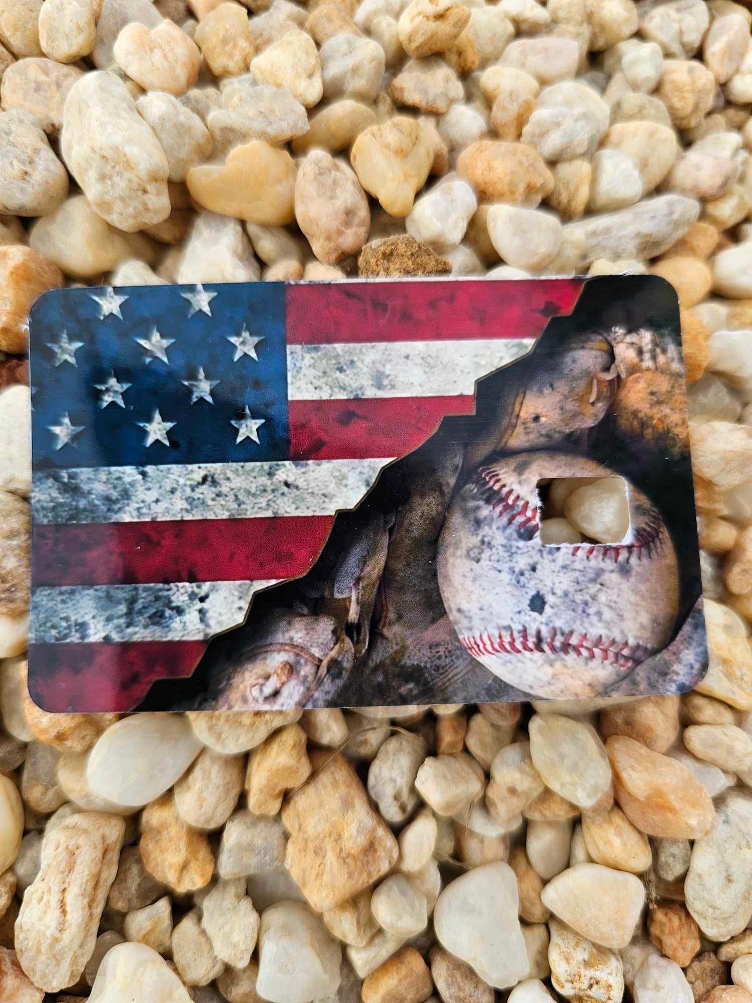 Rustic Baseball Credit Card Skin