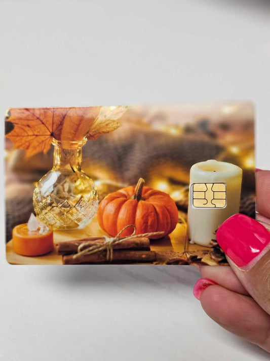 Rustic Fall Theme Credit Card Skin