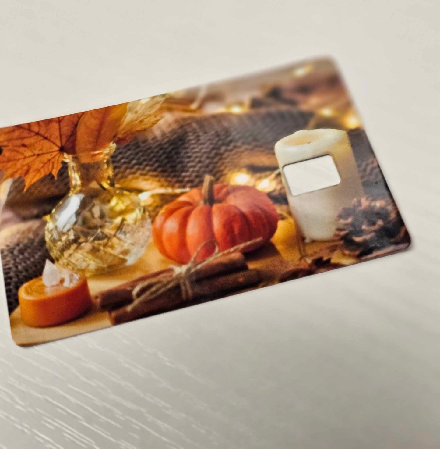Rustic Fall Theme Credit Card Skin
