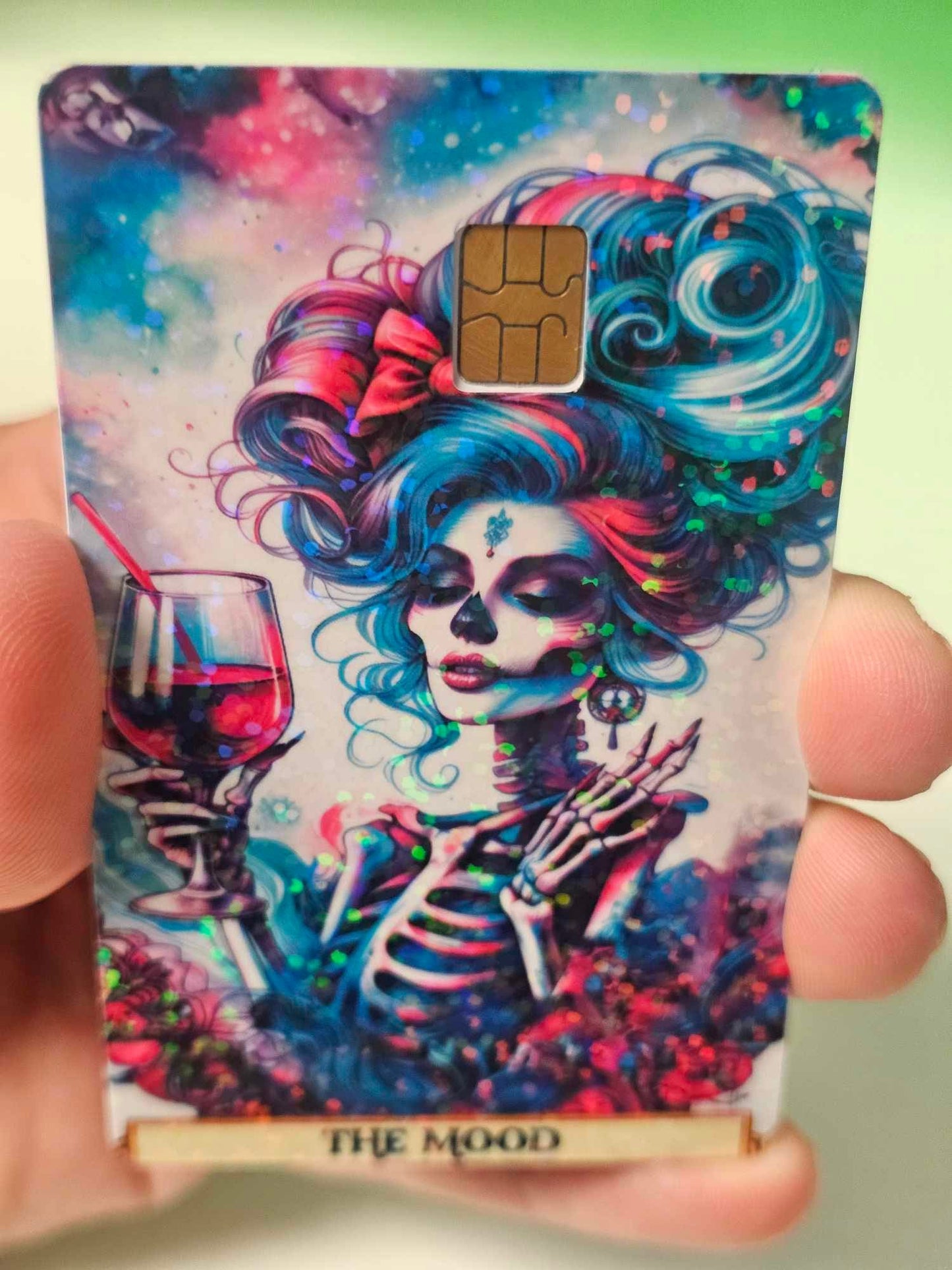 Holographic The Mood Tarot Card Credit Card Skin