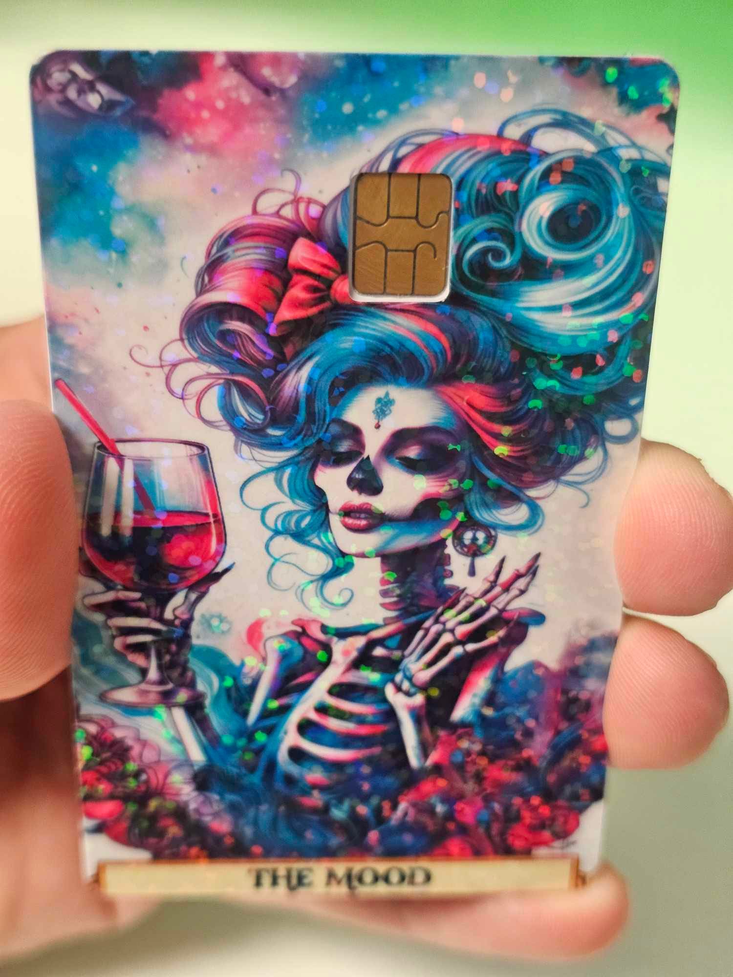 Holographic The Mood Tarot Card Credit Card Skin