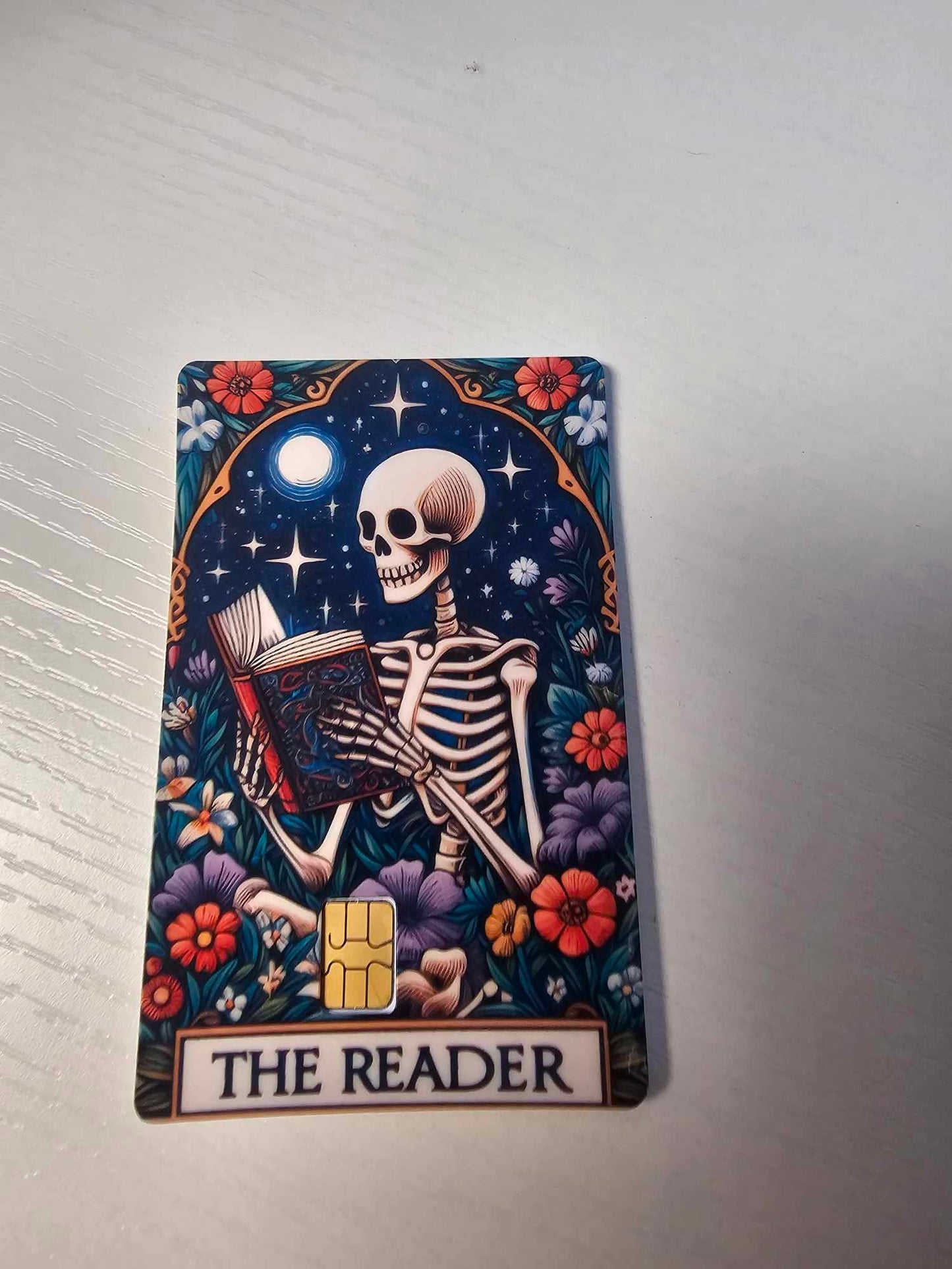 The Reader Tarot Card Credit Card Skin