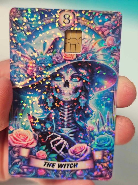 Holographic The Witch Tarot Card Credit Card Skin