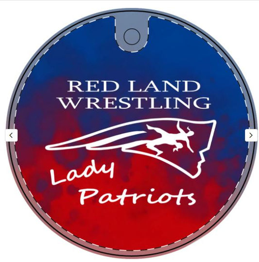 Red Land Lady Patriots Ceramic Ornament